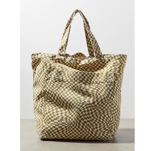 Baggu Giant Pocket Tote ( Moss Trippy Checker )